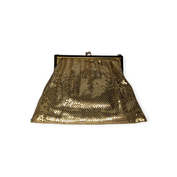 Vintage Whiting & Davis Gold Metal Mesh Handbag w/Original Comb, Change Purse - Picture 3 of 16